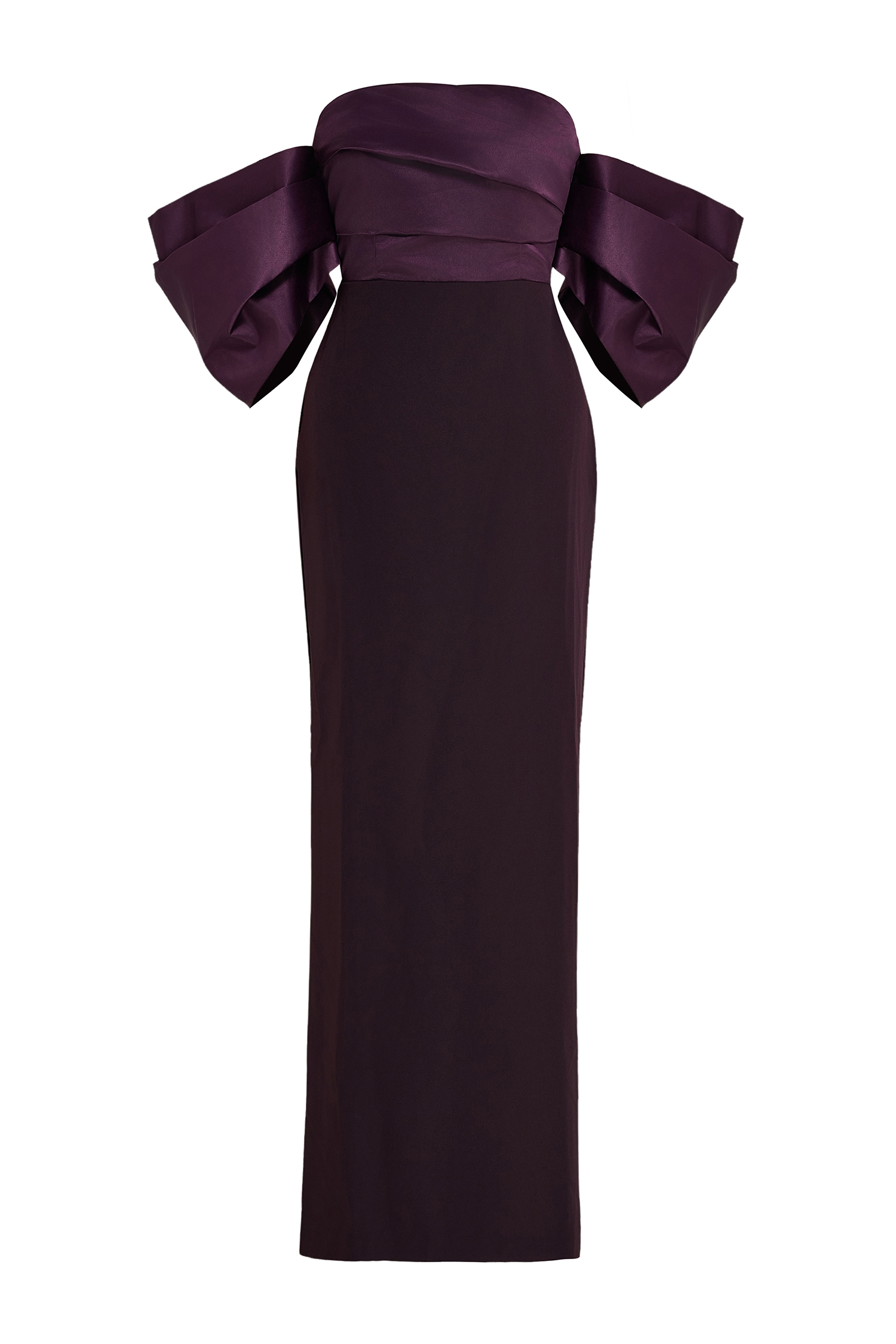 Satin Splicing Off-Shoulder Midi Dress