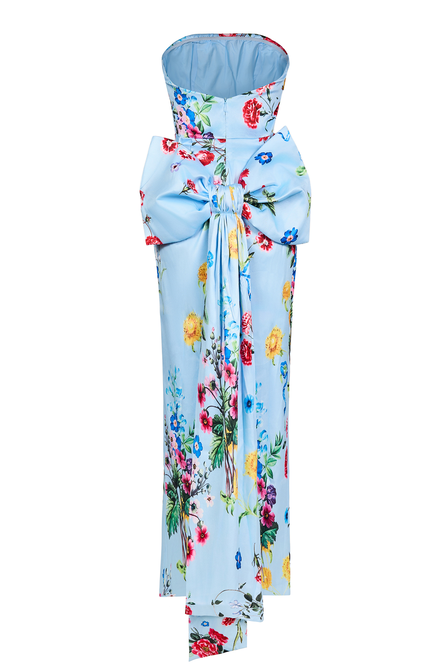 Bow Floral Off-Shoulder Midi Dress