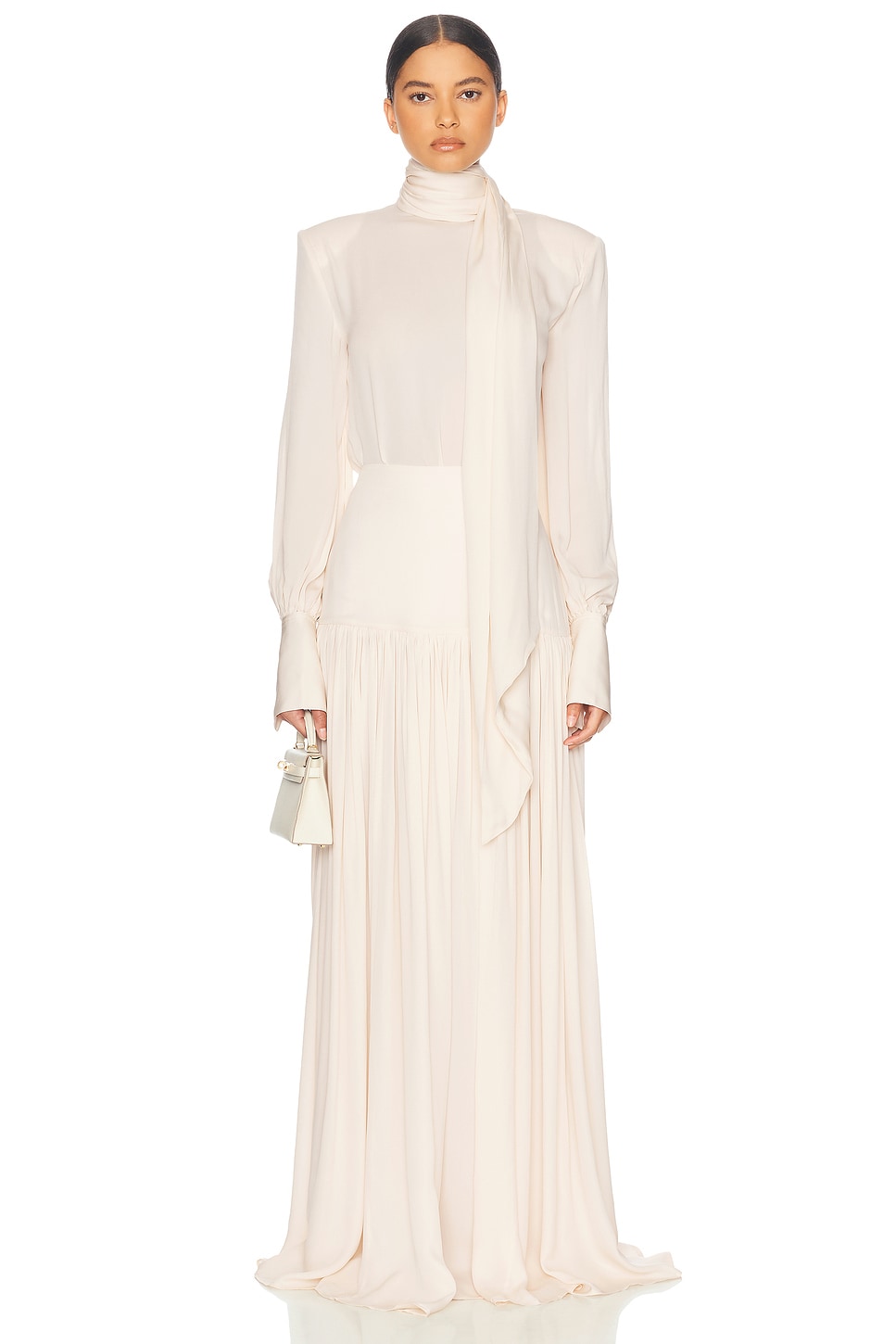 Solid Long Sleeve Top & Maxi Skirt Set