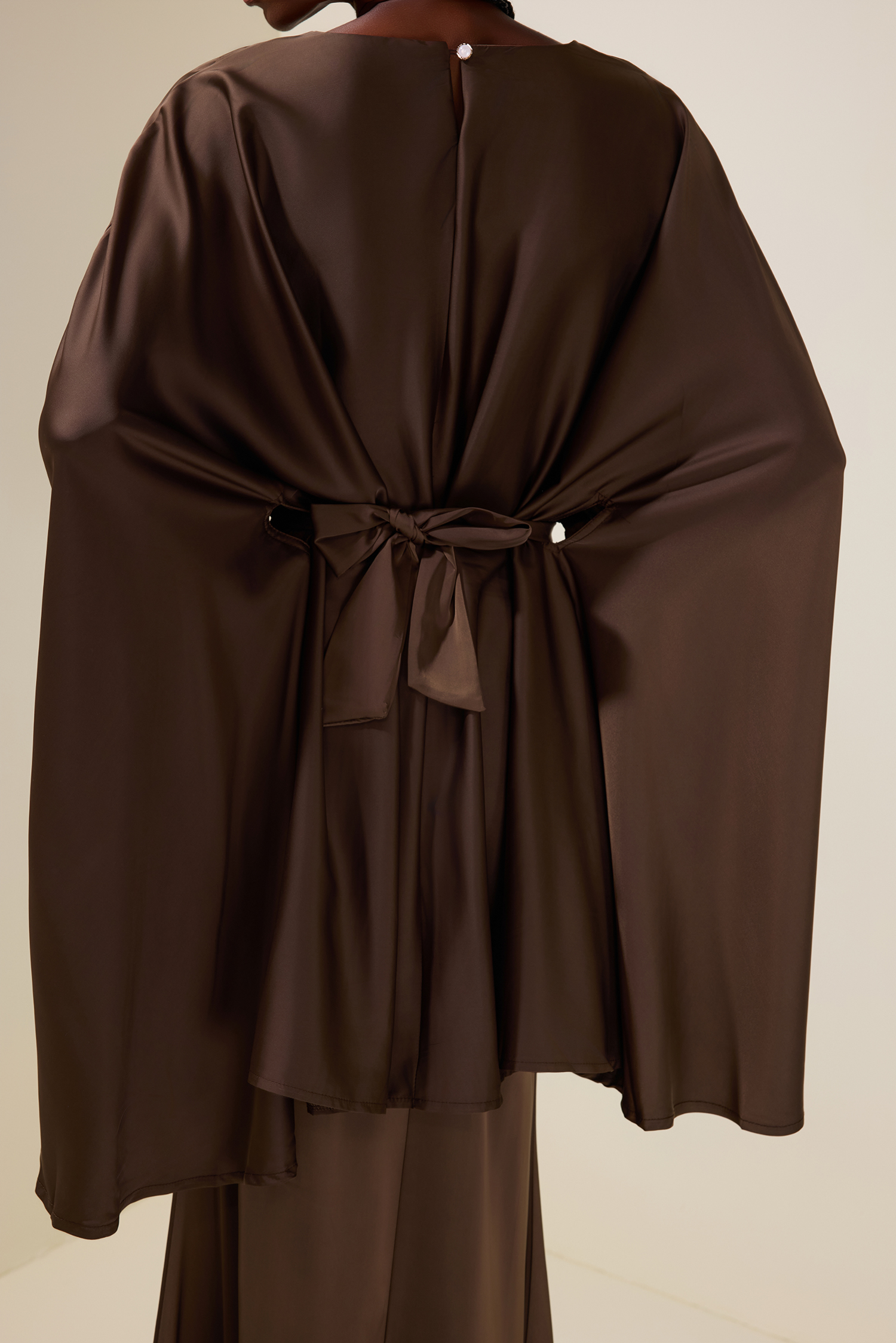 Satin Batwing Sleeve Top & Mid Waist Midi Skirt Set