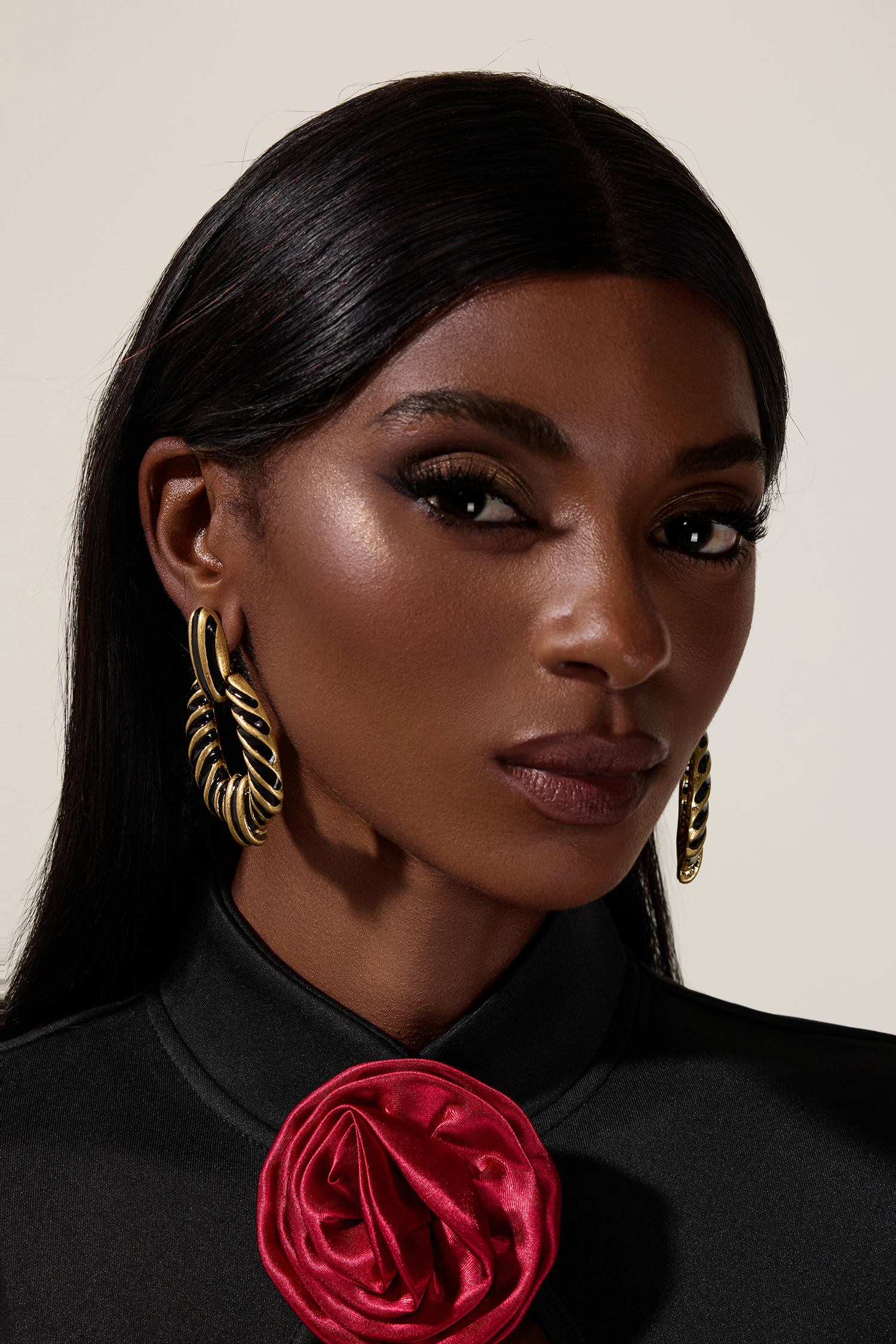 Vintage Zebra Print Drop Earrings